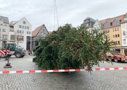 Weihnachtsbaum In Jena Aufgestellt 13112021 006